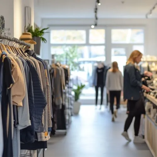 Photo de l'intérieur d'un magasin de prêt à porter. Illustre le nettoyage de magasin à Clermont-Ferrand. 